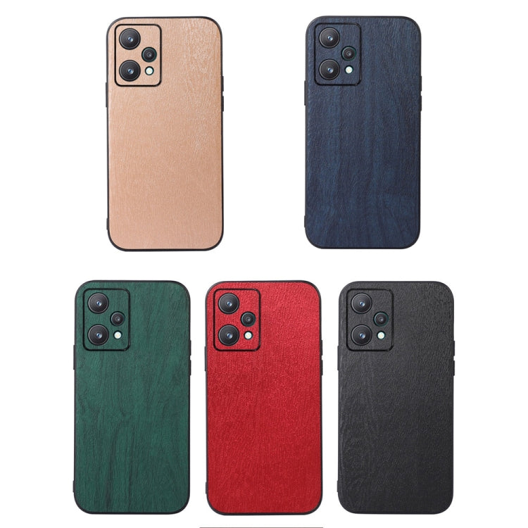 For OPPO Realme 9 Pro / Realme V25 Wood Texture PU Phone Case