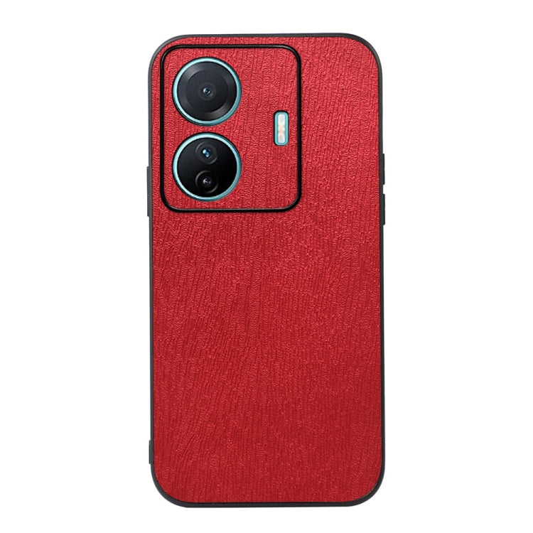 For vivo S15e Wood Texture PU Phone Case
