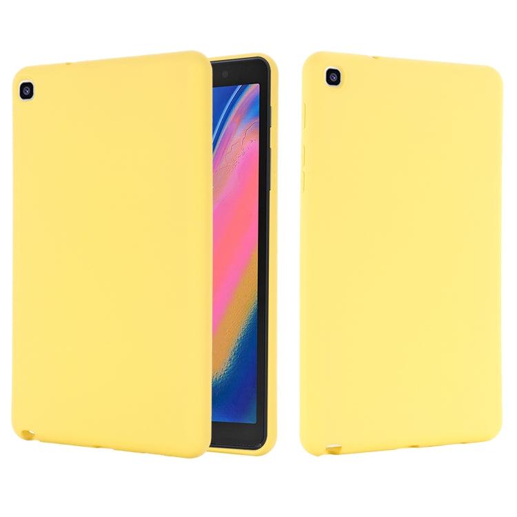 For Samsung Galaxy Tab A 8.0&S Pen 2019 Solid Color Liquid Silicone Shockpoof Tablet Case