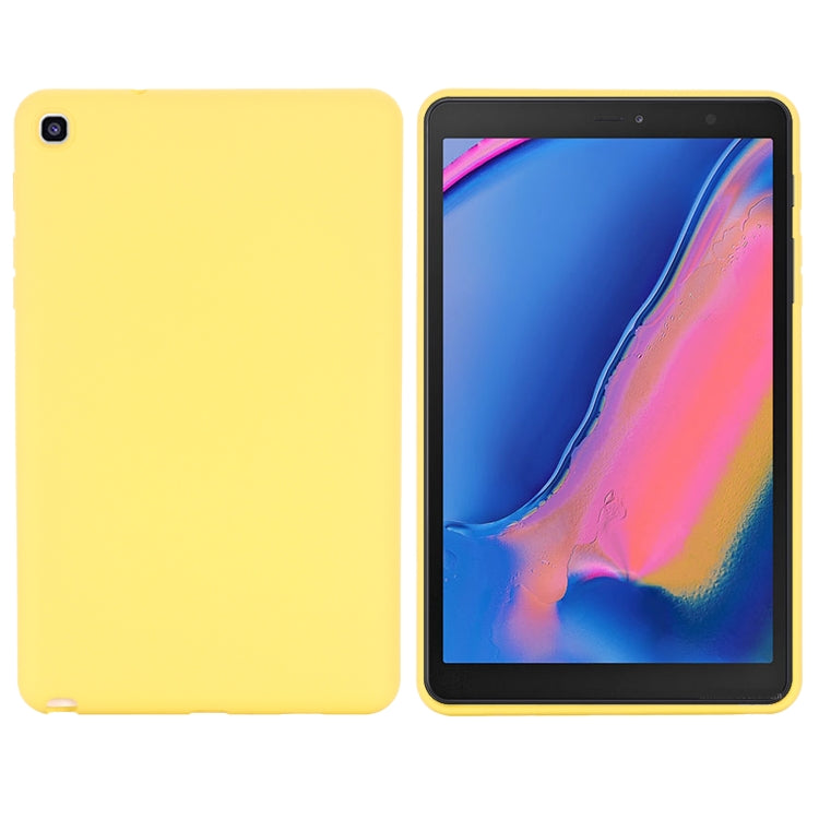 For Samsung Galaxy Tab A 8.0&S Pen 2019 Solid Color Liquid Silicone Shockpoof Tablet Case