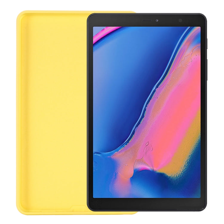 For Samsung Galaxy Tab A 8.0&S Pen 2019 Solid Color Liquid Silicone Shockpoof Tablet Case