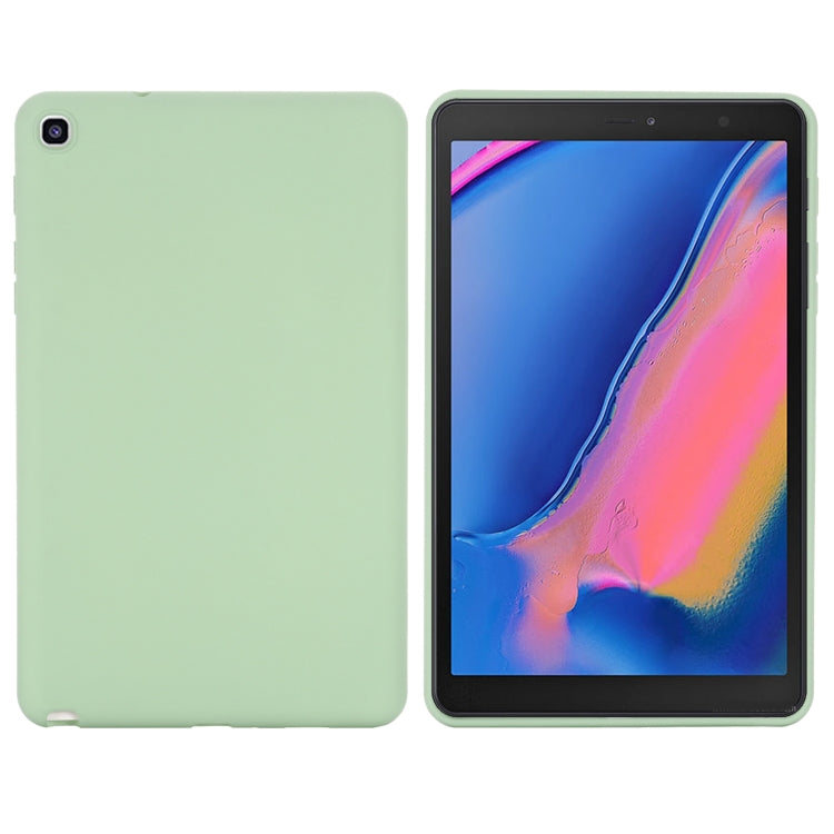 For Samsung Galaxy Tab A 8.0&S Pen 2019 Solid Color Liquid Silicone Shockpoof Tablet Case