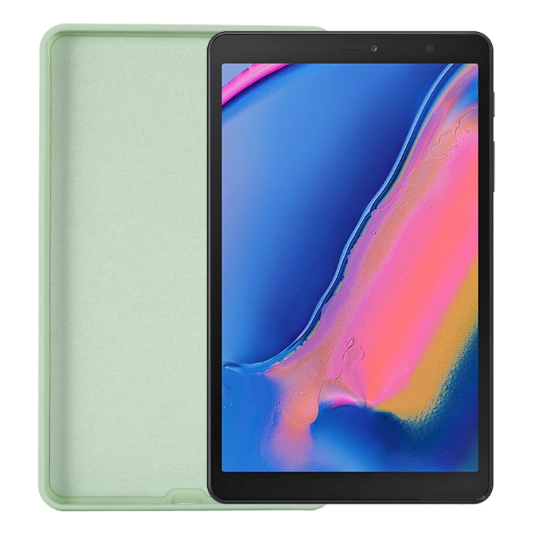 For Samsung Galaxy Tab A 8.0&S Pen 2019 Solid Color Liquid Silicone Shockpoof Tablet Case