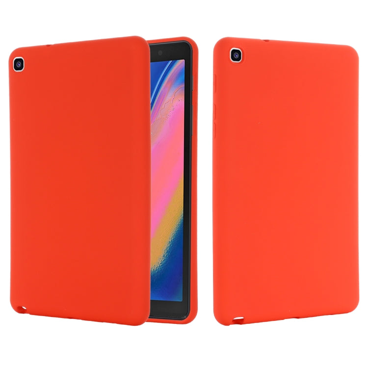 For Samsung Galaxy Tab A 8.0&S Pen 2019 Solid Color Liquid Silicone Shockpoof Tablet Case