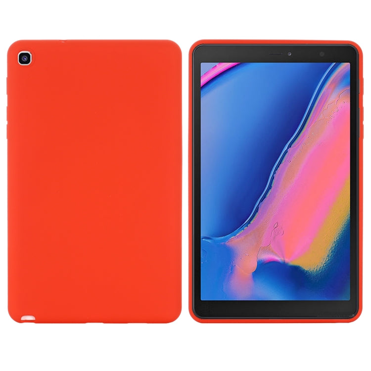 For Samsung Galaxy Tab A 8.0&S Pen 2019 Solid Color Liquid Silicone Shockpoof Tablet Case