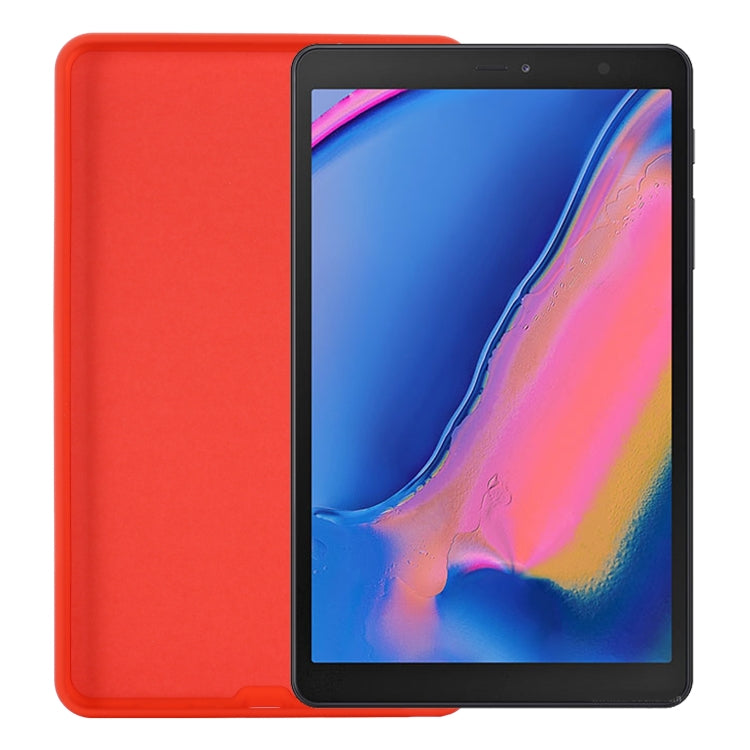 For Samsung Galaxy Tab A 8.0&S Pen 2019 Solid Color Liquid Silicone Shockpoof Tablet Case