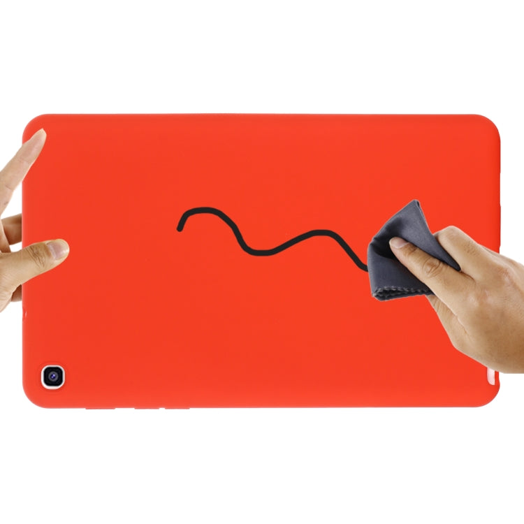 For Samsung Galaxy Tab A 8.0&S Pen 2019 Solid Color Liquid Silicone Shockpoof Tablet Case