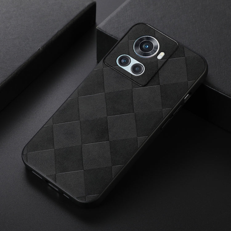 For OnePlus 10R / Ace Weave Plaid PU Phone Case