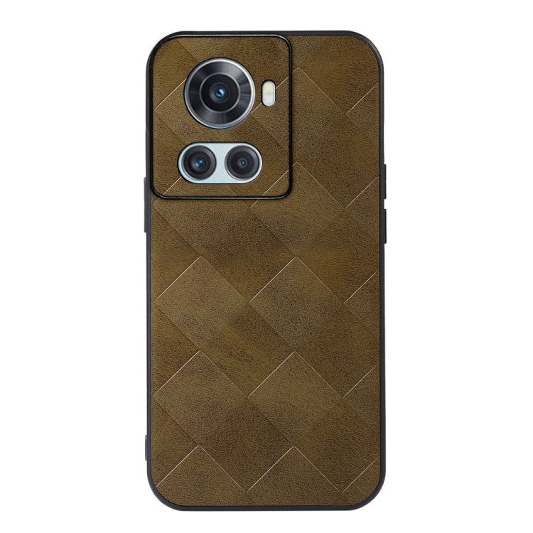 For OnePlus 10R / Ace Weave Plaid PU Phone Case