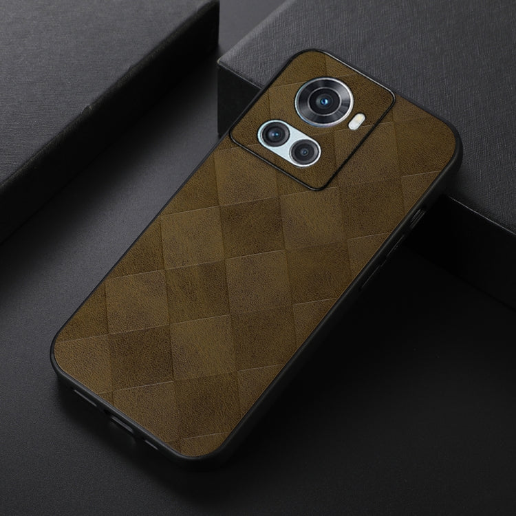 For OnePlus 10R / Ace Weave Plaid PU Phone Case