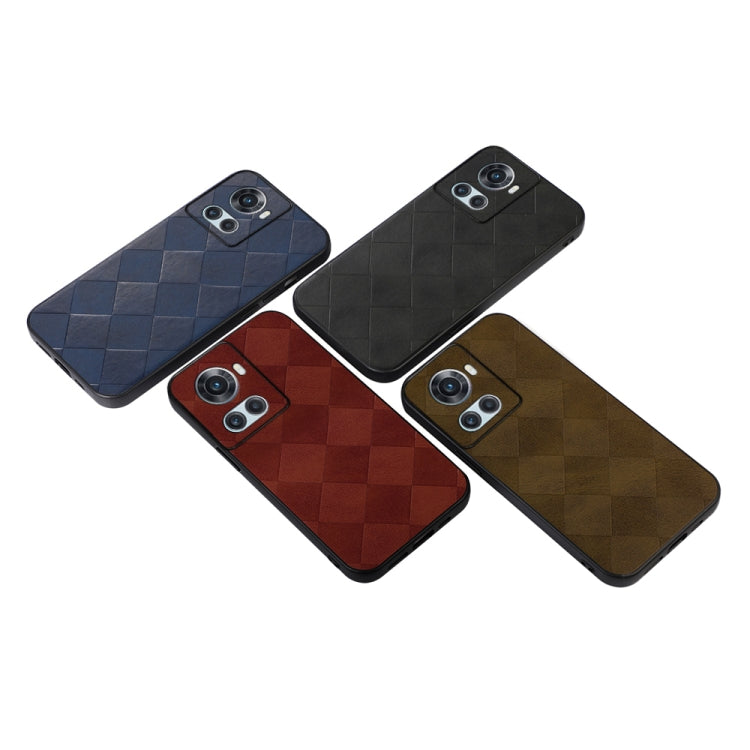 For OnePlus 10R / Ace Weave Plaid PU Phone Case