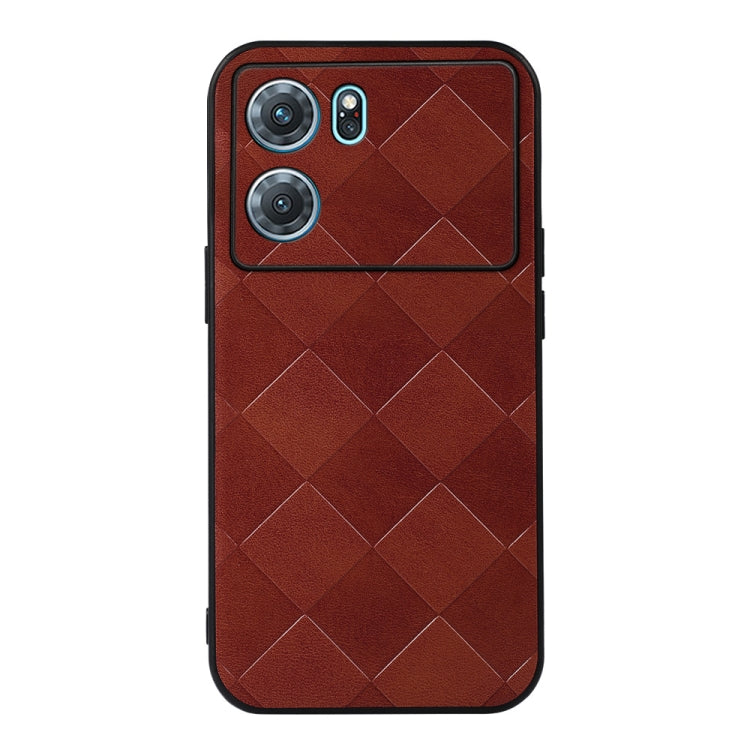 For OPPO K10 5G Weave Plaid PU Phone Case