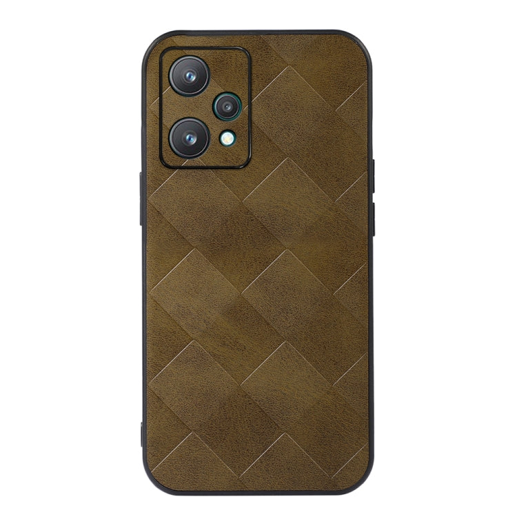 For OPPO Realme 9 Pro / Realme V25 Weave Plaid PU Phone Case