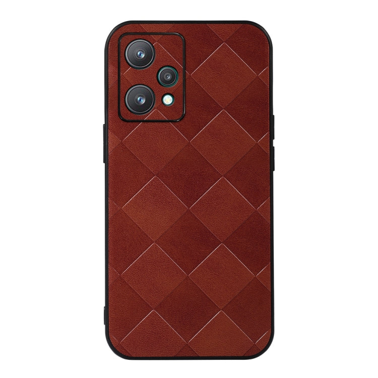 For OPPO Realme 9 Pro / Realme V25 Weave Plaid PU Phone Case