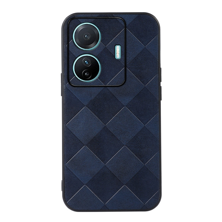 For vivo S15e Weave Plaid PU Phone Case