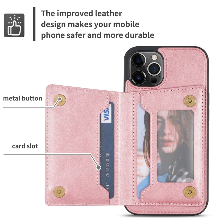 For iPhone 13 Pro Zipper Card Holder Phone Case