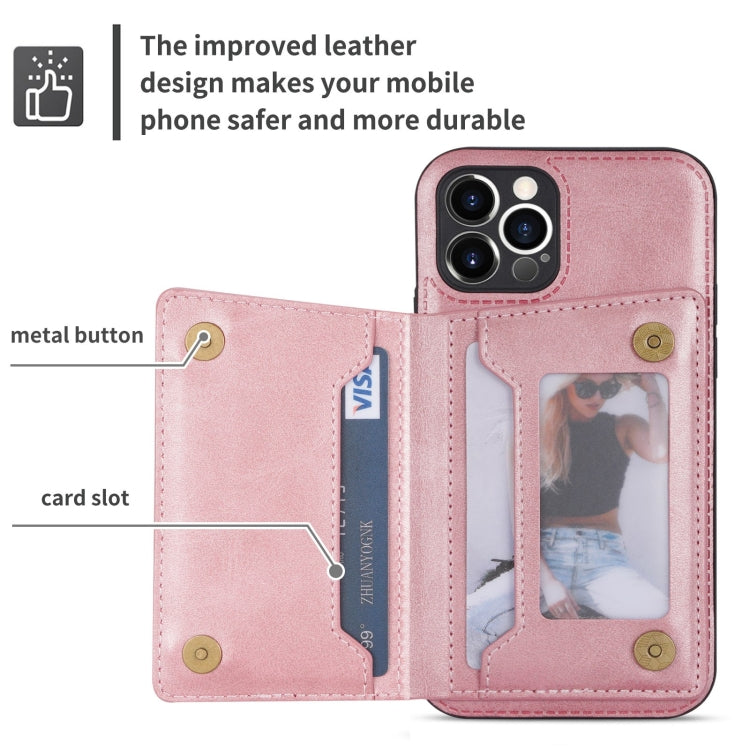 For iPhone 12 Pro Max Zipper Card Holder Phone Case