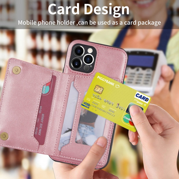 For iPhone 11 Pro Zipper Card Holder Phone Case