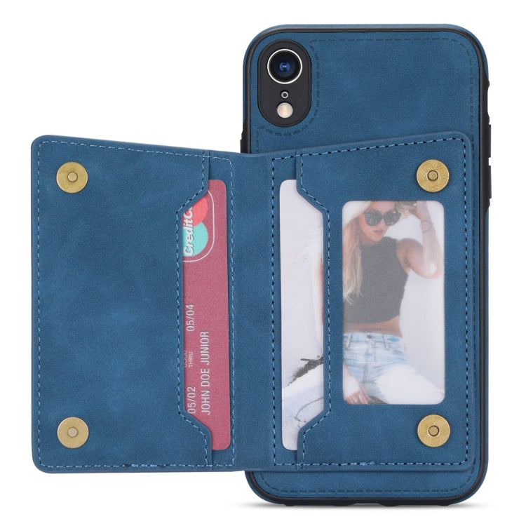 For iPhone XR Zipper Card Holder Phone Case