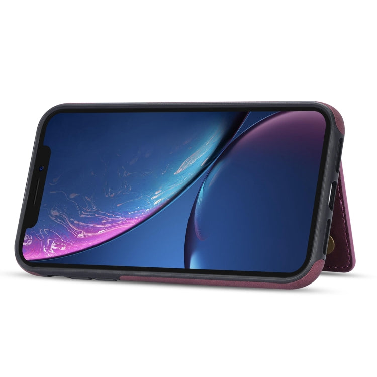 For iPhone XR Zipper Card Holder Phone Case