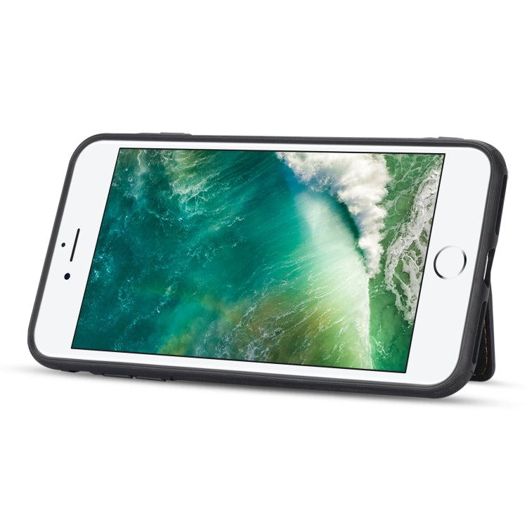 For iPhone SE 2022 / SE 2020 / 8 / 7 Zipper Card Holder Phone Case