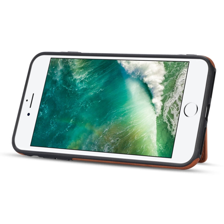 For iPhone SE 2022 / SE 2020 / 8 / 7 Zipper Card Holder Phone Case