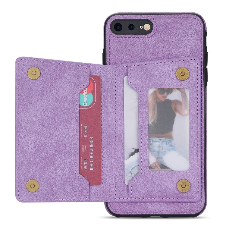 Zipper Card Holder Phone Case For iPhone 8 Plus / 7 Plus