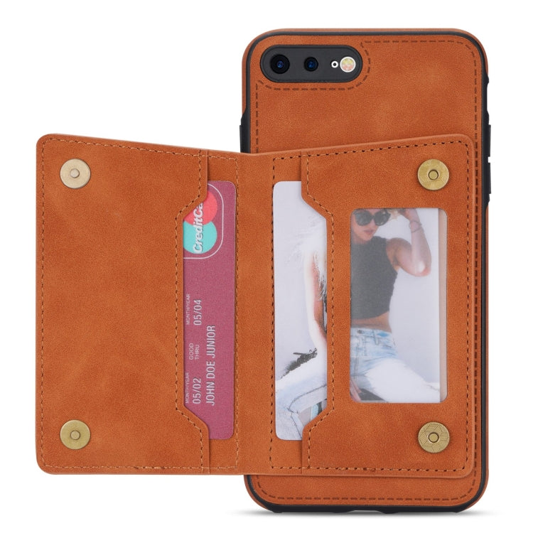 Zipper Card Holder Phone Case For iPhone 8 Plus / 7 Plus