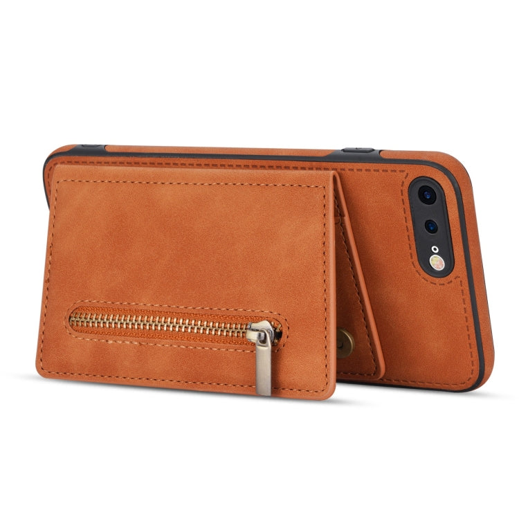 Zipper Card Holder Phone Case For iPhone 8 Plus / 7 Plus