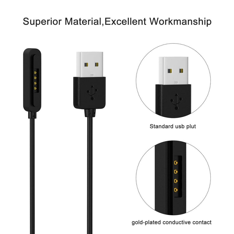 For ASUS Zenwatch 1m 2nd Generation Charging Cable(Black)