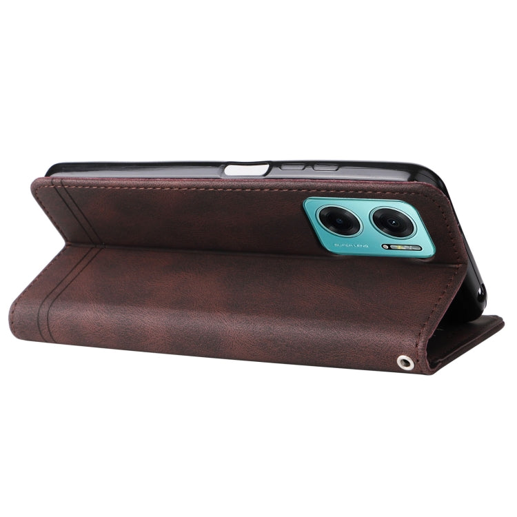 For Xiaomi Redmi Note 11E / 10 Prime+ 5G Skin Feel Life Tree Metal Button Leather Phone Case