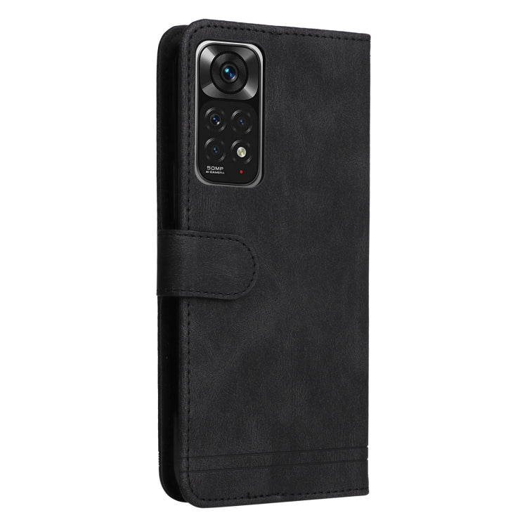 For Infinix Note 11 Skin Feel Life Tree Metal Button Leather Phone Case