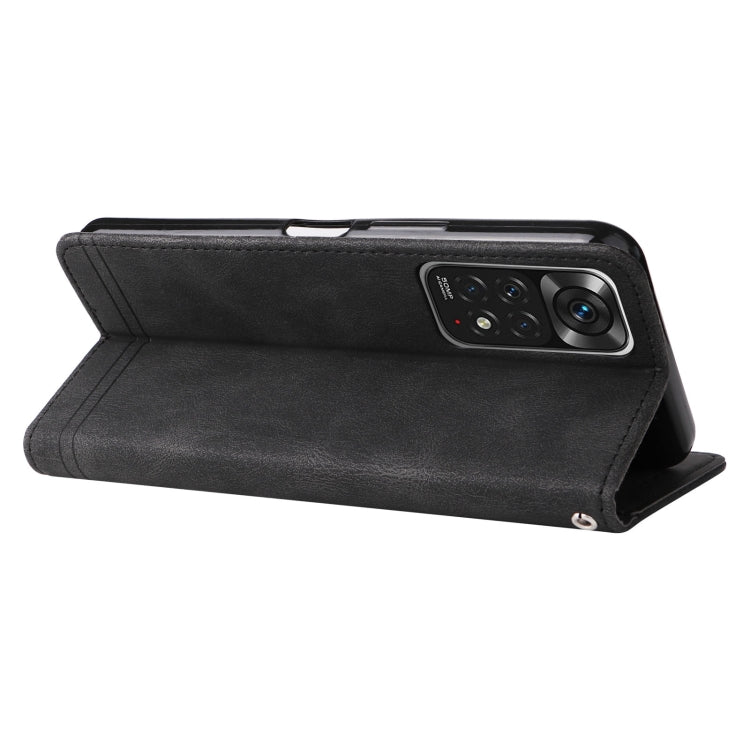 For Infinix Note 11 Skin Feel Life Tree Metal Button Leather Phone Case