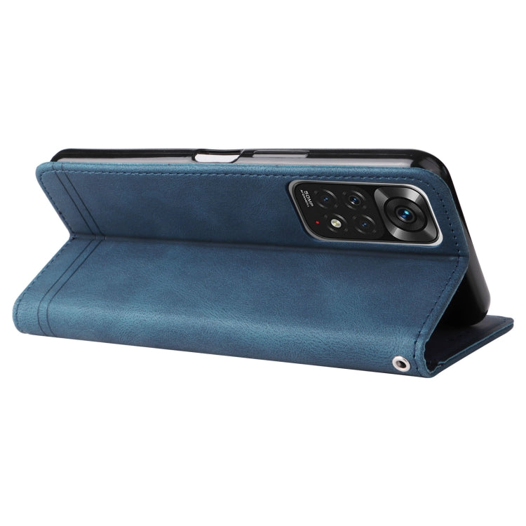 For Infinix Note 11 Skin Feel Life Tree Metal Button Leather Phone Case