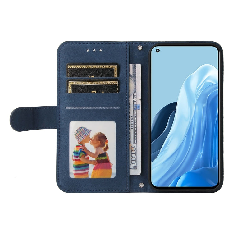 For OPPO Reno7 4G / F21 Pro 4G Skin Feel Life Tree Metal Button Leather Phone Case