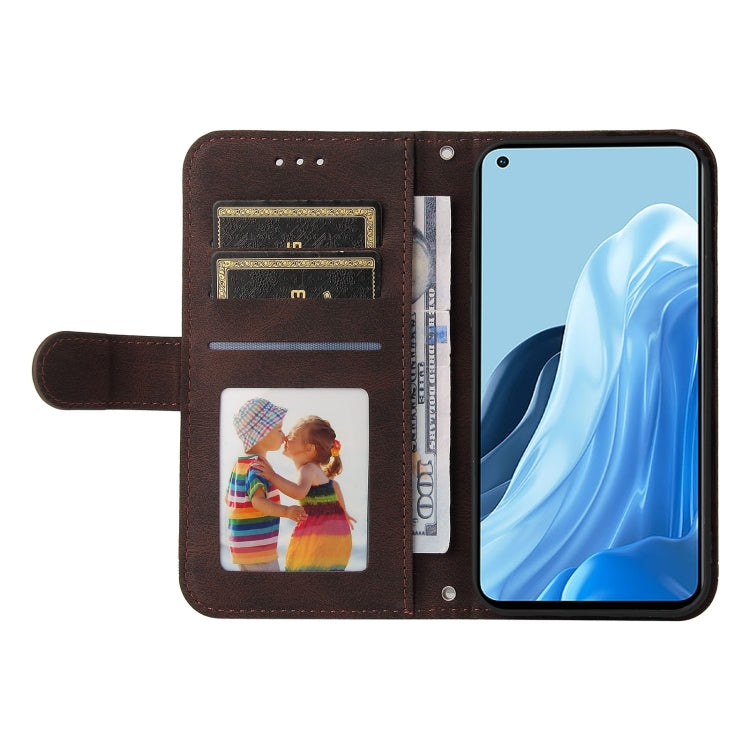 For OPPO Reno7 4G / F21 Pro 4G Skin Feel Life Tree Metal Button Leather Phone Case