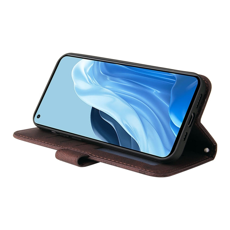 For OPPO Reno7 4G / F21 Pro 4G Skin Feel Life Tree Metal Button Leather Phone Case