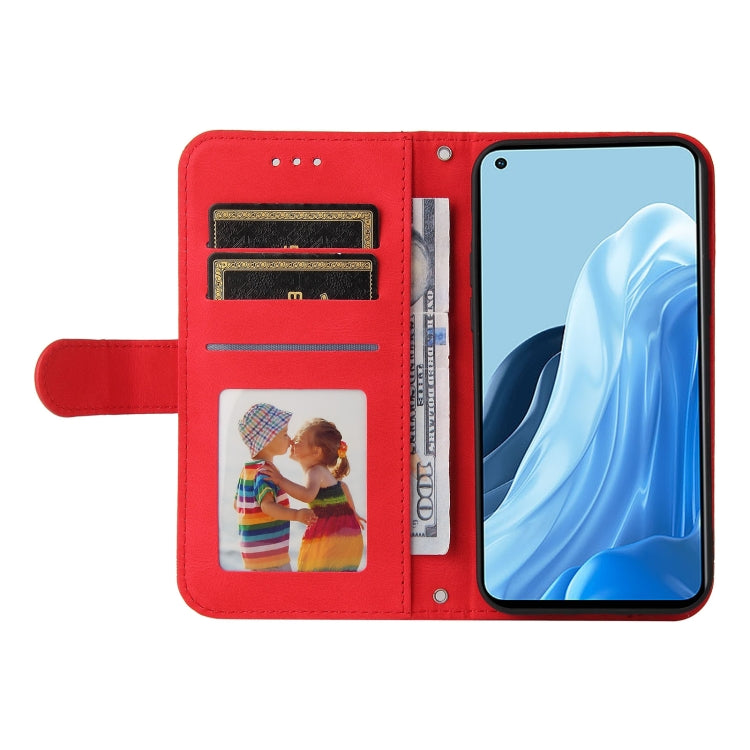 For OPPO Reno7 4G / F21 Pro 4G Skin Feel Life Tree Metal Button Leather Phone Case