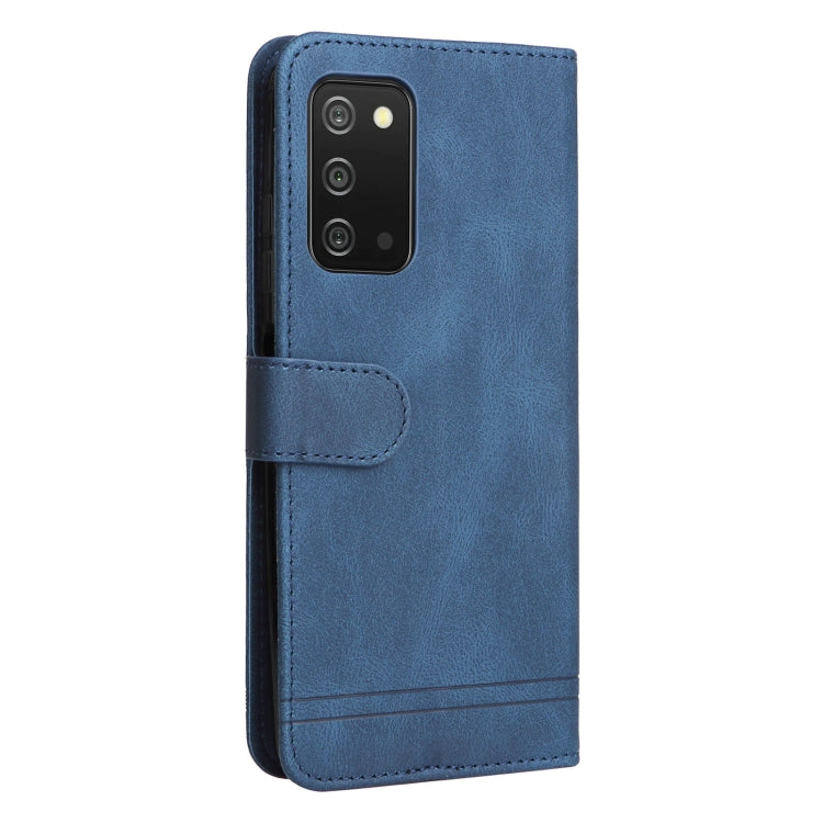 For Samsung Galaxy A03s US Version Skin Feel Life Tree Metal Button Leather Phone Case
