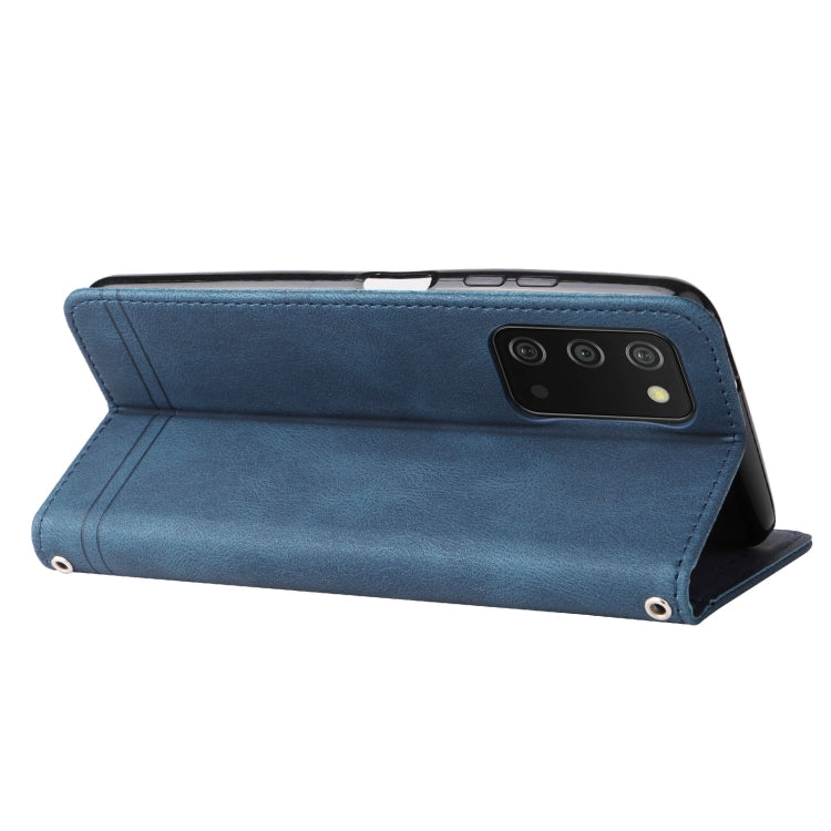 For Samsung Galaxy A03s US Version Skin Feel Life Tree Metal Button Leather Phone Case