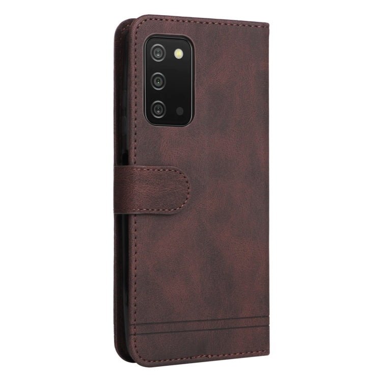 For Samsung Galaxy A03s US Version Skin Feel Life Tree Metal Button Leather Phone Case