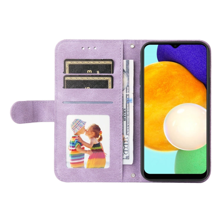 For Samsung Galaxy A03s US Version Skin Feel Life Tree Metal Button Leather Phone Case