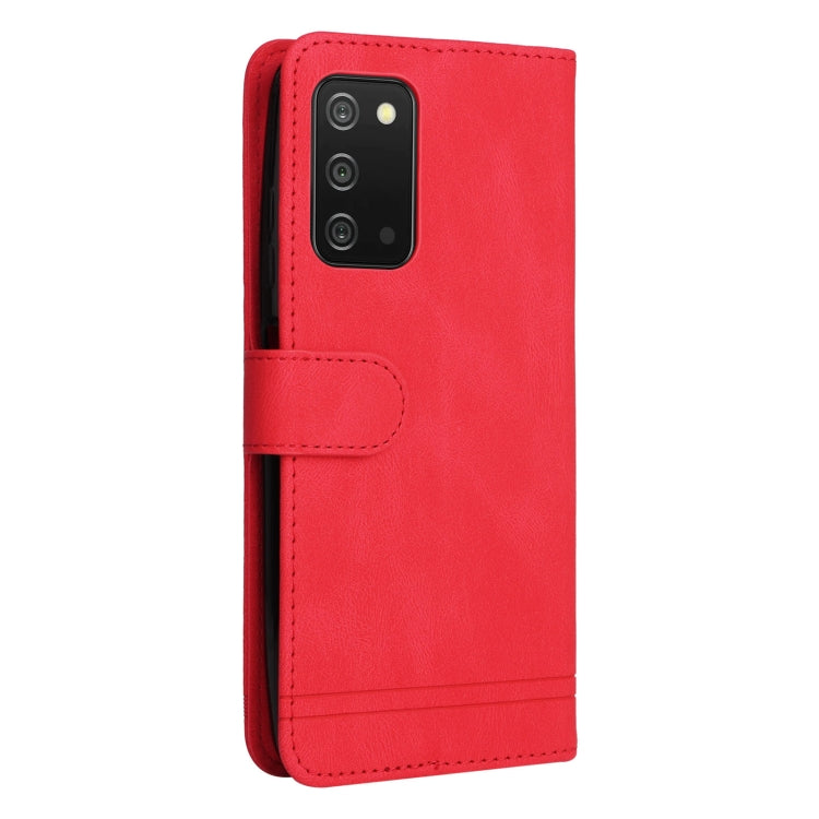 For Samsung Galaxy A03s US Version Skin Feel Life Tree Metal Button Leather Phone Case