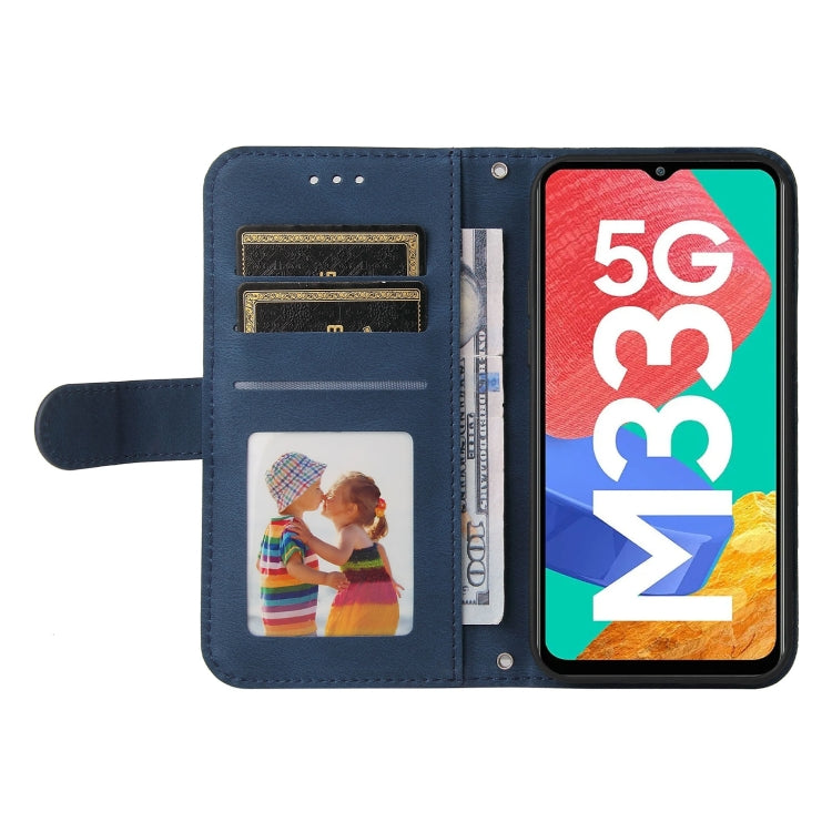 For Samsung Galaxy M33 5G Global Skin Feel Life Tree Metal Button Leather Phone Case