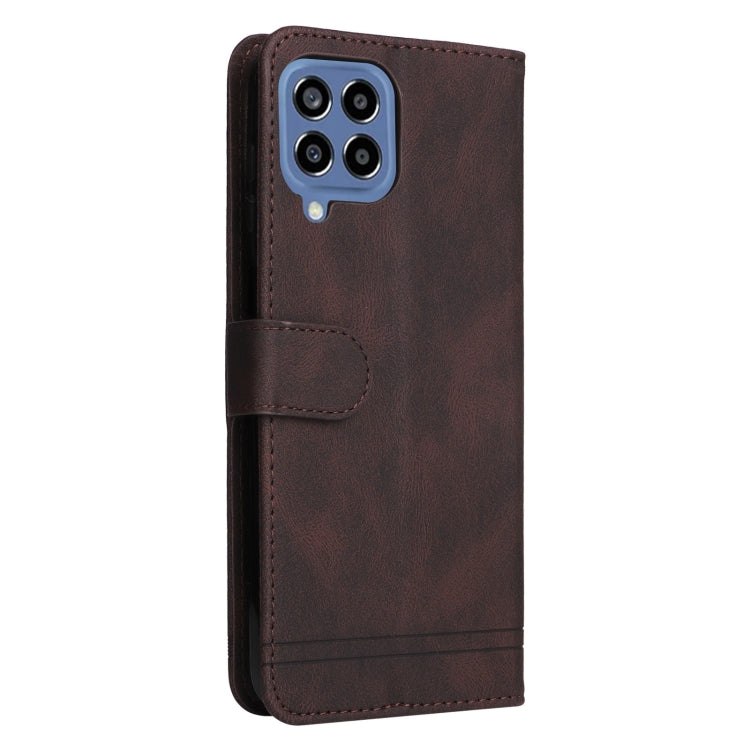 For Samsung Galaxy M33 5G Global Skin Feel Life Tree Metal Button Leather Phone Case