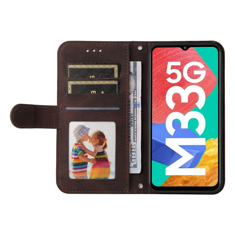 For Samsung Galaxy M33 5G Global Skin Feel Life Tree Metal Button Leather Phone Case