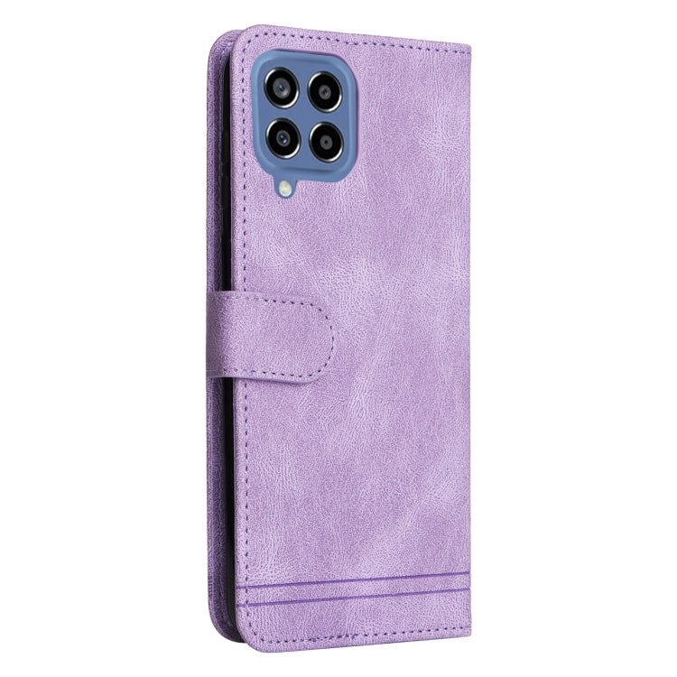 For Samsung Galaxy M33 5G Global Skin Feel Life Tree Metal Button Leather Phone Case