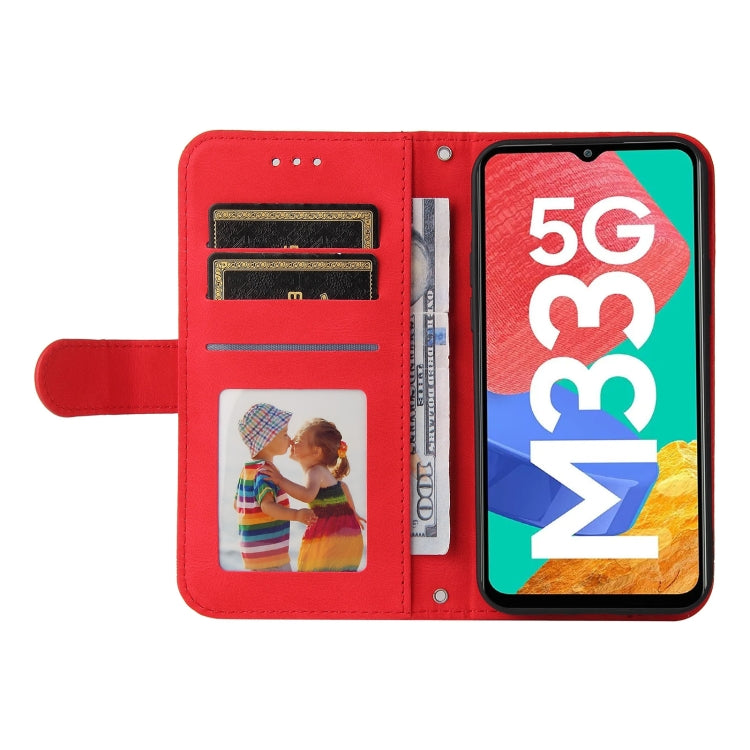 For Samsung Galaxy M33 5G Global Skin Feel Life Tree Metal Button Leather Phone Case