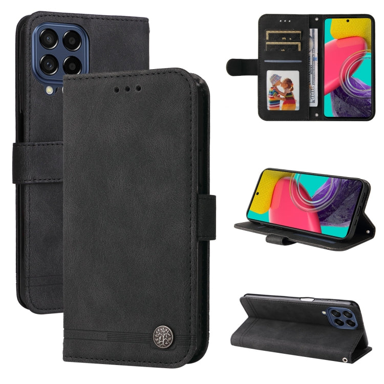 For Samsung Galaxy M53 5G Skin Feel Life Tree Metal Button Leather Phone Case