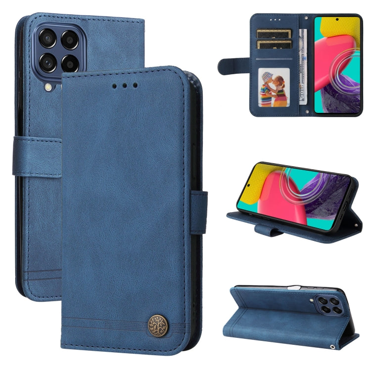 For Samsung Galaxy M53 5G Skin Feel Life Tree Metal Button Leather Phone Case